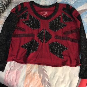 We The Free Long Sleeve Crop Top size XSMALL